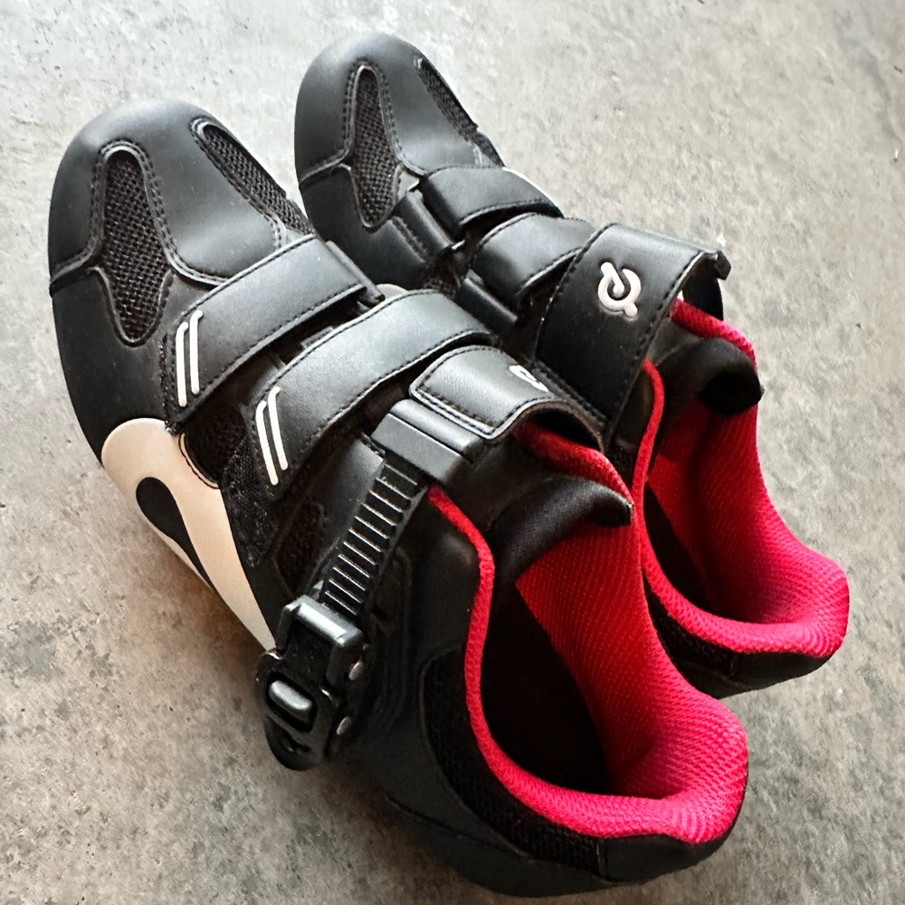 Black and Red Cycling Shoes